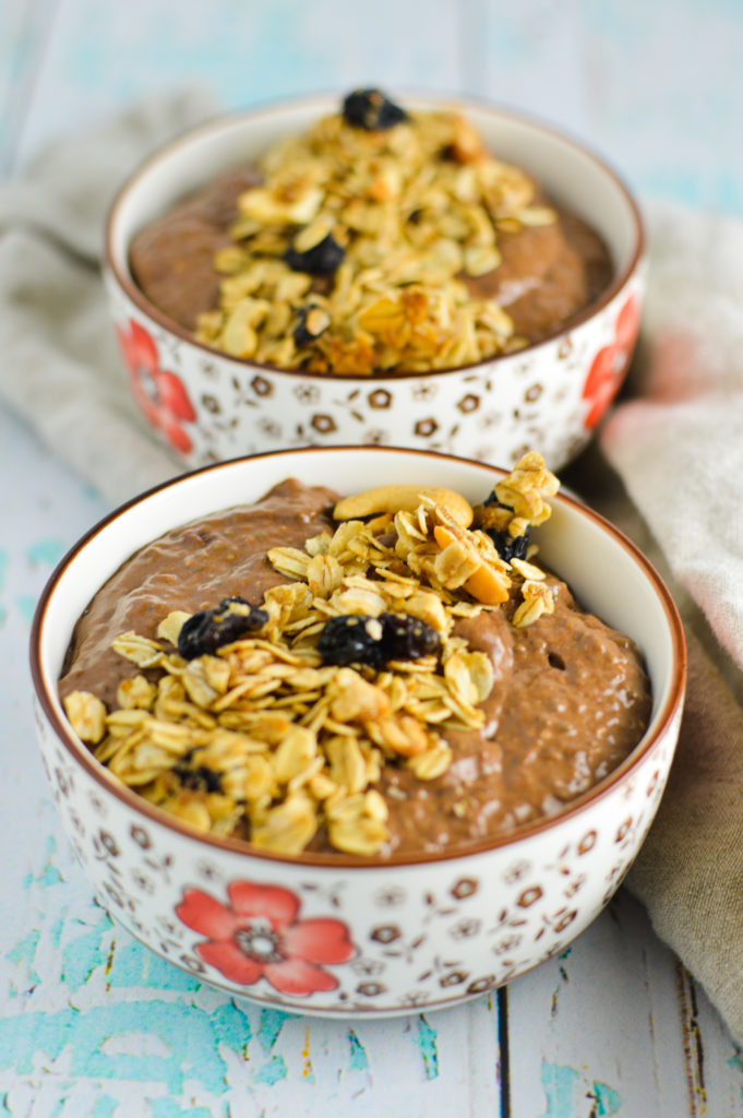 Chocolate Peanut Butter Creamy Chia Pudding