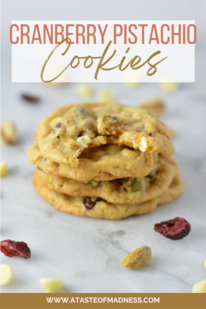 Cranberry Pistachio White Chocolate Cookies