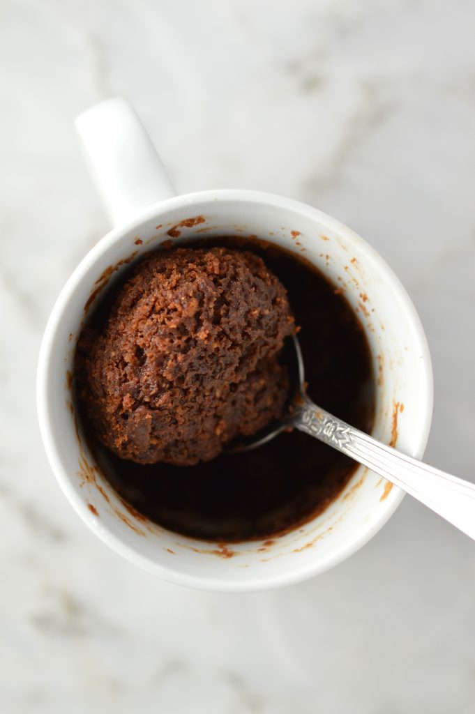 This easy Four Ingredient Nutella Mug Cake made without eggs and cocoa powder. I love making this as a last minute dessert recipe.