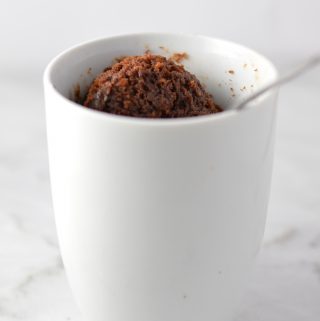 This easy Four Ingredient Nutella Mug Cake made without eggs and cocoa powder. I love making this as a last minute dessert recipe.