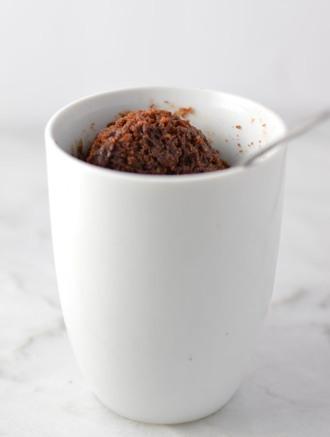 This easy Four Ingredient Nutella Mug Cake made without eggs and cocoa powder. I love making this as a last minute dessert recipe.