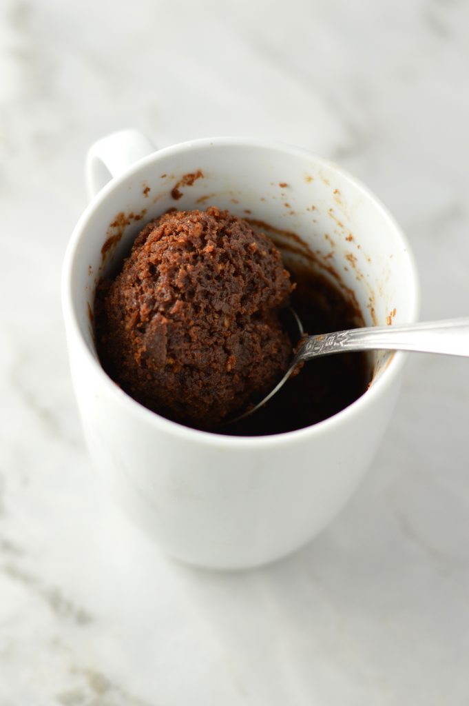 This easy Four Ingredient Nutella Mug Cake made without eggs and cocoa powder. I love making this as a last minute dessert recipe.