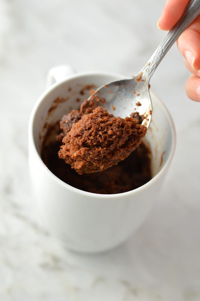 This easy Four Ingredient Nutella Mug Cake made without eggs and cocoa powder. I love making this as a last minute dessert recipe.