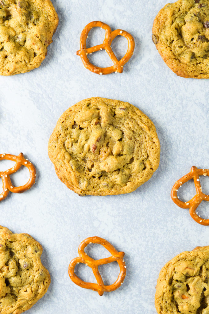 Peanut Butter Pretzel Chocolate Chip Cookies