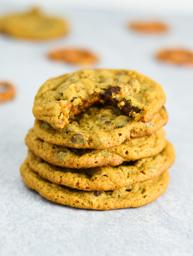 Peanut Butter Pretzel Chocolate Chip Cookies