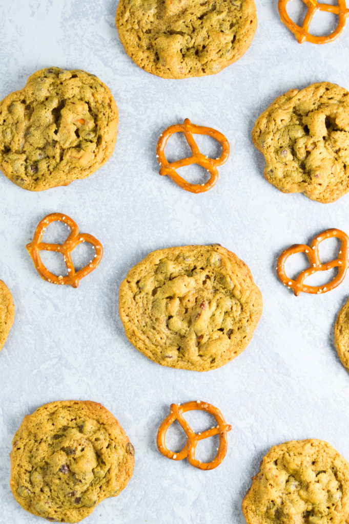 Peanut Butter Pretzel Chocolate Chip Cookies