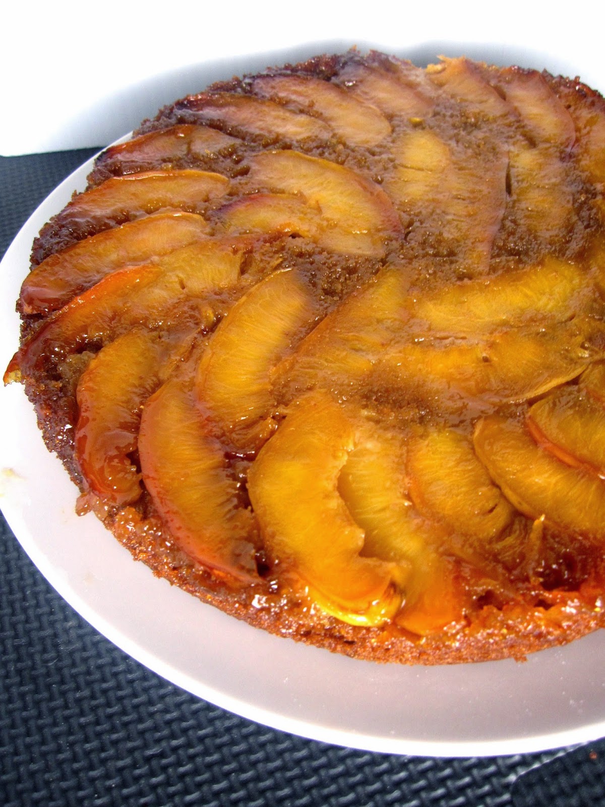 This Whole Wheat Nectarine Upside Down Cake is moist and easy to make. This is the perfect recipe for breakfast or dessert.