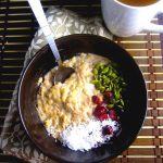 Coconut, Cranberry and Pumpkin Seed Microwave Oatmeal