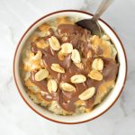 Easy Peanut Butter Nutella Microwave Oatmeal is so comforting and quick to make. One of my favourite go-to breakfast recipes.