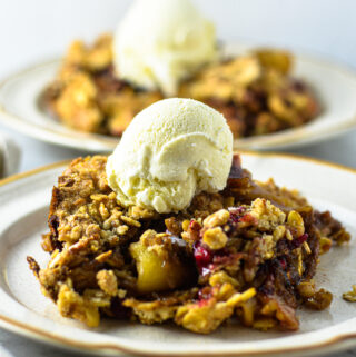 Pomegranate and Apple Crisp