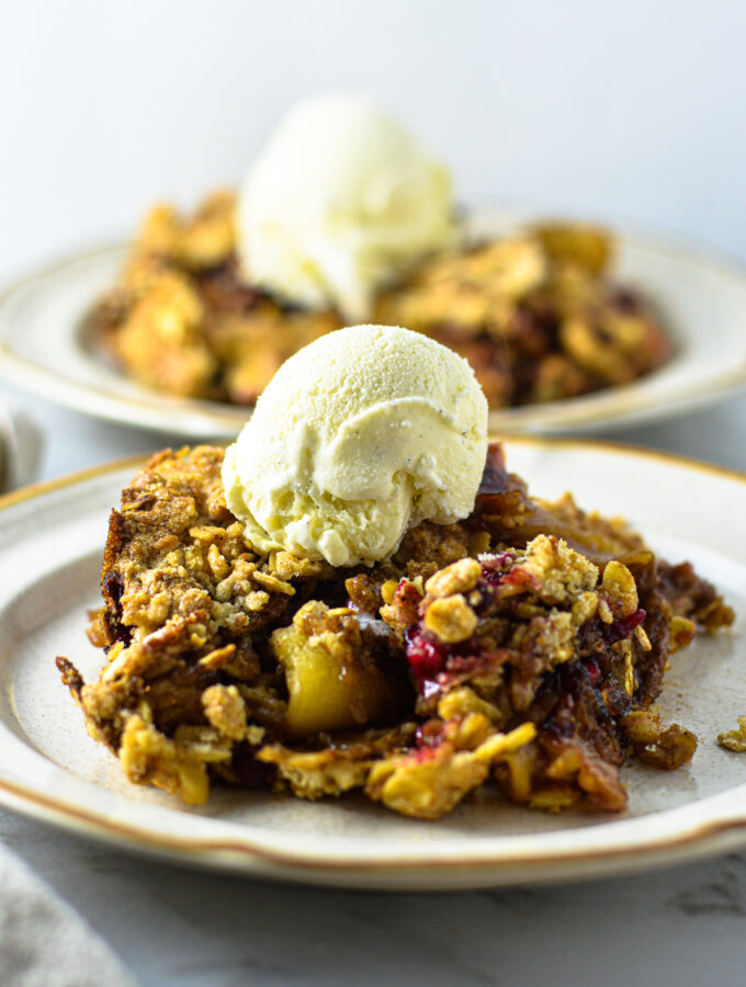 Pomegranate and Apple Crisp