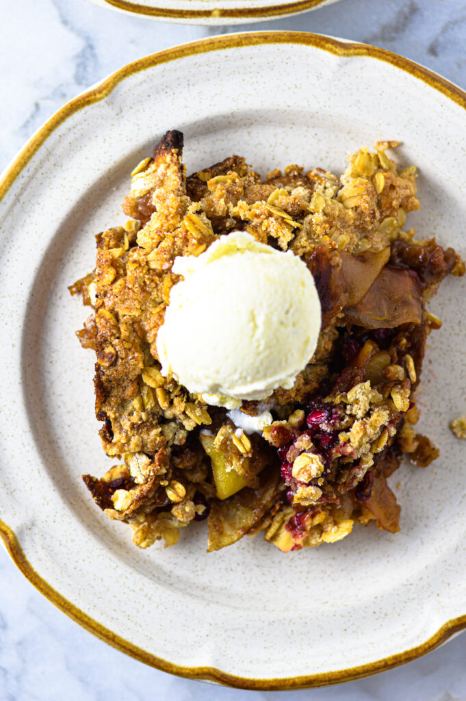 Pomegranate and Apple Crisp