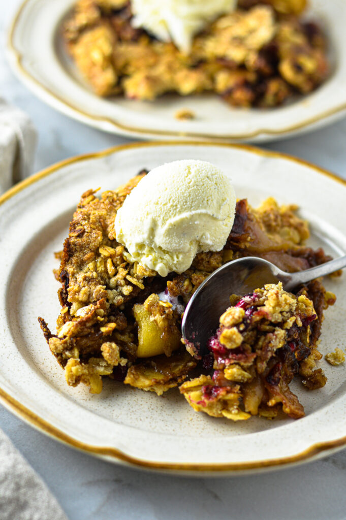 Pomegranate and Apple Crisp