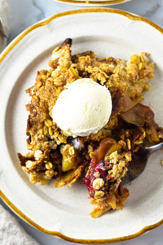 Pomegranate and Apple Crisp