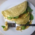 Whole Wheat Spinach and Feta Crepes