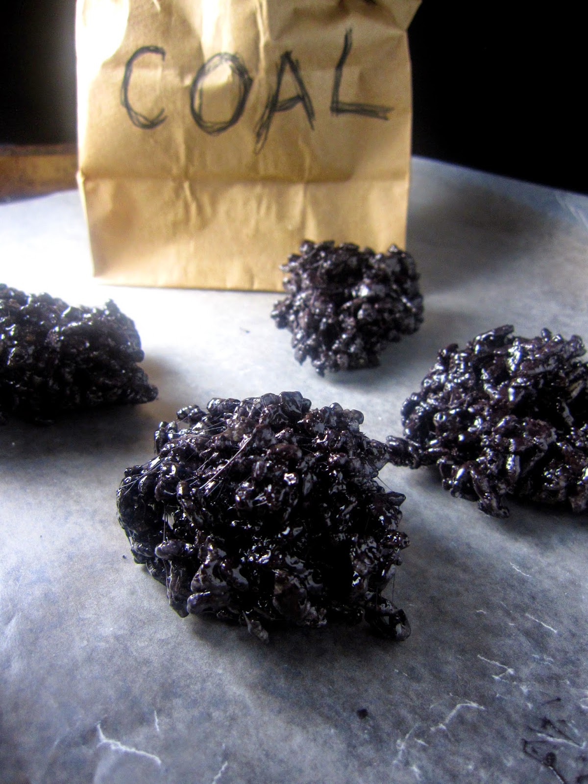 Do you want to give someone some edible lumps of coal? Look no further than this Coal Rice Krispies recipe. Guaranteed to bring a smile to someone's face. 