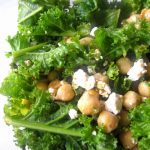 Feta Chickpea and Kale Salad