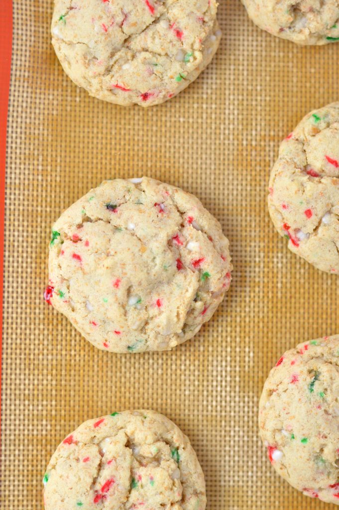 Peppermint Cookies made with crushed candy canes. Super easy to make, they are a great addition to your yearly Christmas cookie recipes.