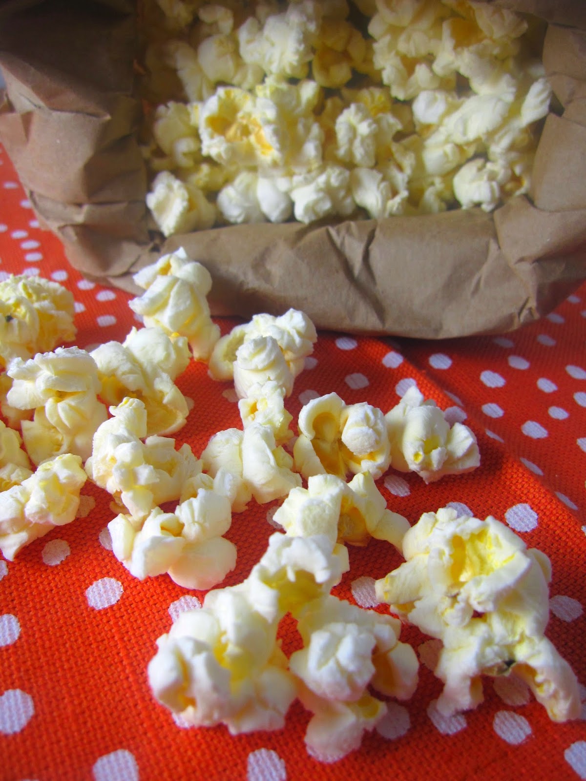 This Easy Microwave Popcorn is made in a brown paper bag. Made with only one ingredient: popcorn kernels! But you can season it with whatever you like.