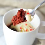 Red Velvet Mug Cake is the perfect personal dessert recipe for Valentine's Day. Make it for yourself or for your sweetie in less than 5 minutes.