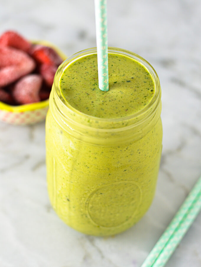 Strawberry Banana Green Smoothie