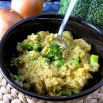 Cheesy Onion and Broccoli Quinoa