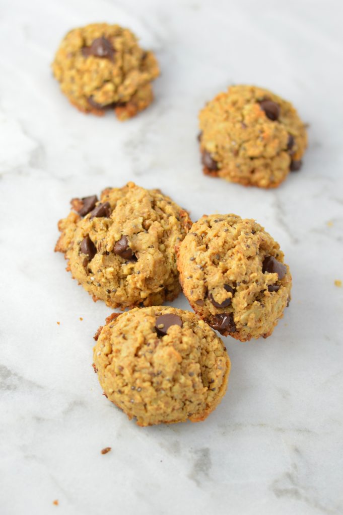 These Chia Seed Peanut Butter Oatmeal Cookies are my go-to grab and go breakfast. Made with oats and made decadent with the addition of chocolate chips.