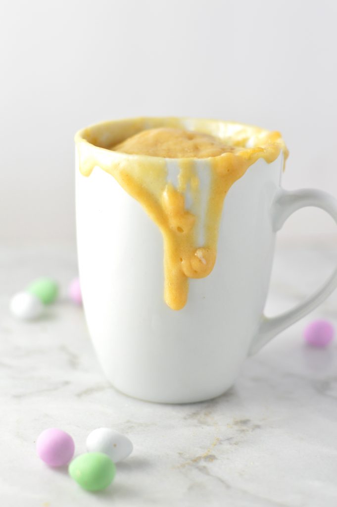 Peanut Butter Mini Egg Mug Cake is a quick and easy recipe that is perfect for Easter. Ready in under 5 minutes, this is a great last minute dessert recipe.