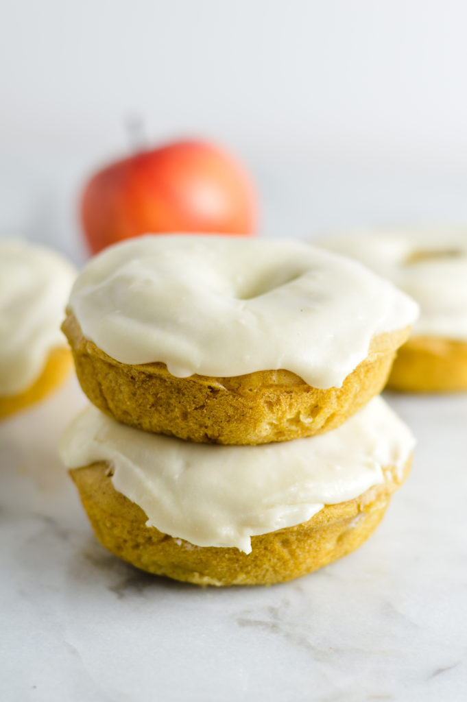 Brown Butter Baked Apple Doughnuts with Brown Butter Icing