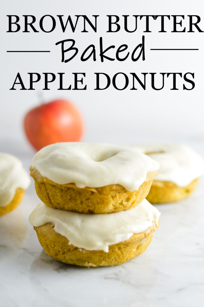 Brown Butter Baked Apple Doughnuts with Brown Butter Icing