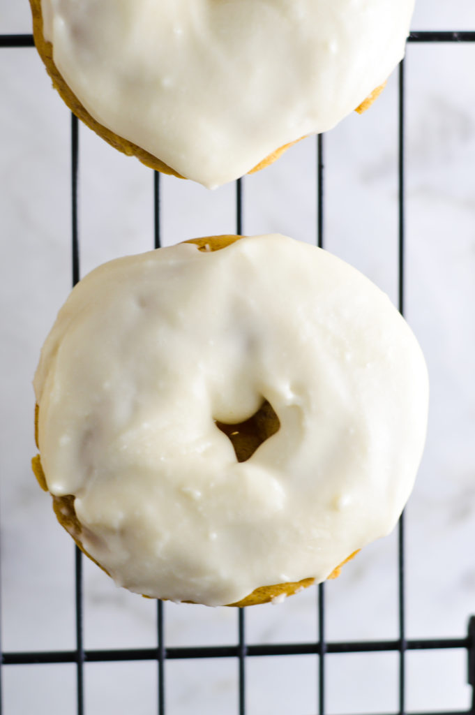 Brown Butter Baked Apple Doughnuts with Brown Butter Icing