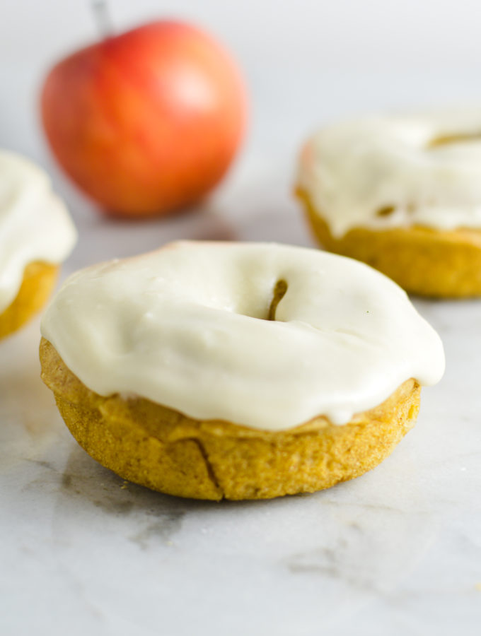 Brown Butter Baked Apple Doughnuts with Brown Butter Icing