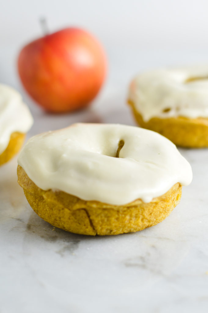 Brown Butter Baked Apple Doughnuts with Brown Butter Icing