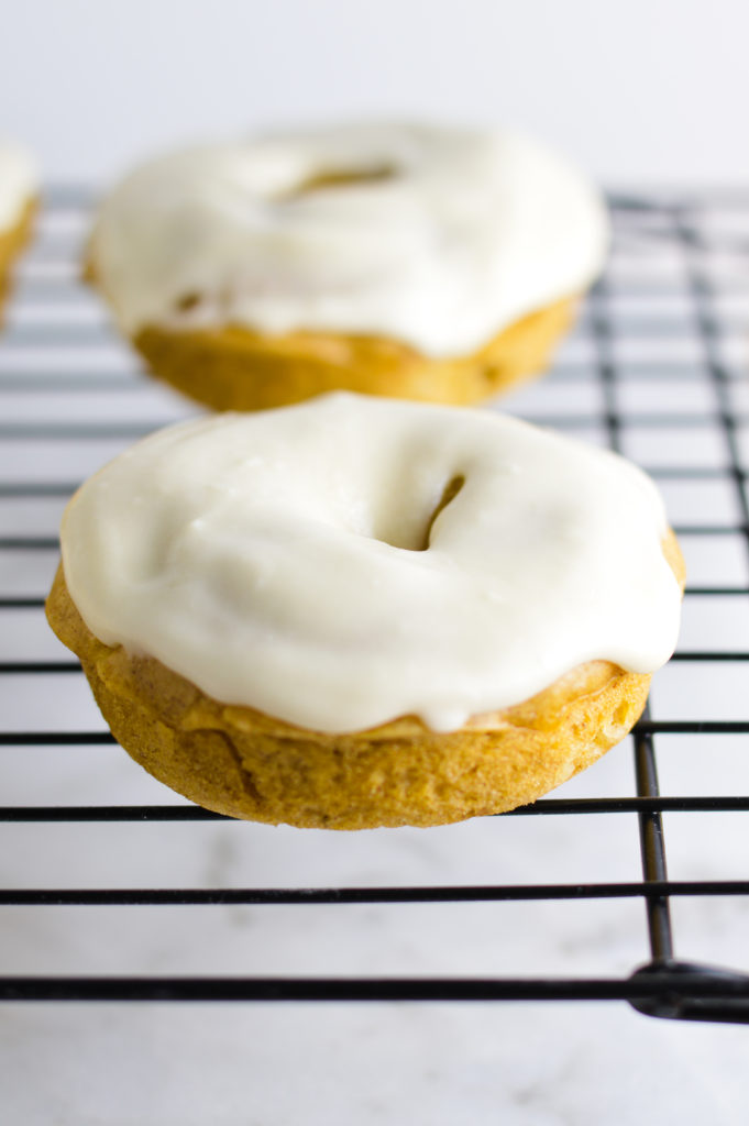 Brown Butter Baked Apple Doughnuts with Brown Butter Icing