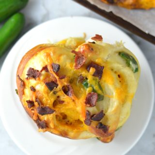 Bacon and Cheddar Stuffed Jalapeno Soft Pretzels