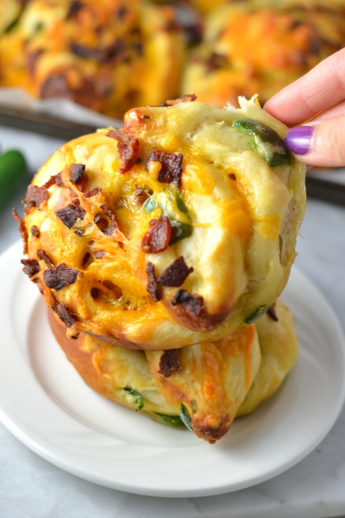 Bacon and Cheddar Stuffed Jalapeno Soft Pretzels