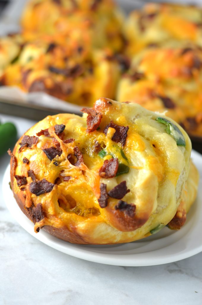 Bacon and Cheddar Stuffed Jalapeno Soft Pretzels