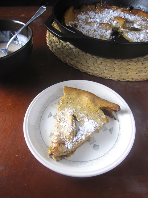 Apple Skillet Popover with Maple Yogurt Cream tastes just like a pancake without the effort. This recipe is like dessert for breakfast.