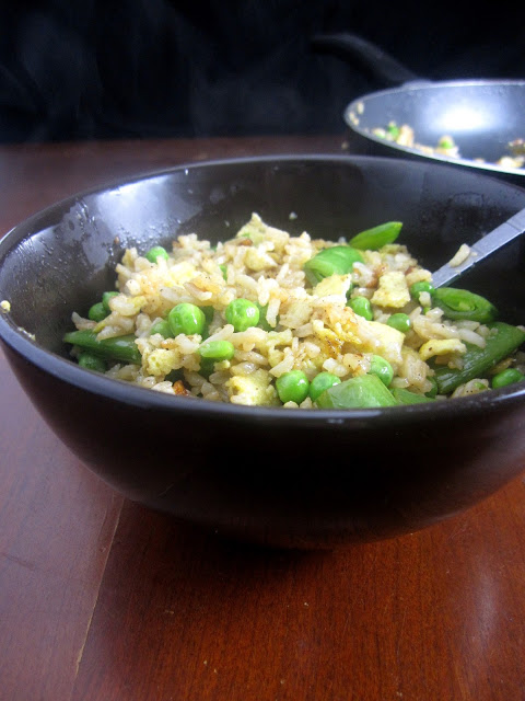 Fried Rice with Peas and Snap Peas is such an easy recipe to make at home for dinner. Put in any vegetables that you have on hand.