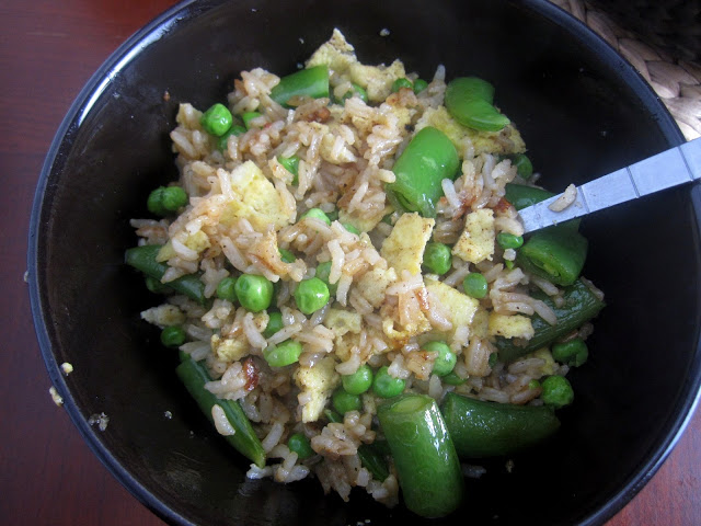 Fried Rice with Peas and Snap Peas is such an easy recipe to make at home for dinner. Put in any vegetables that you have on hand.