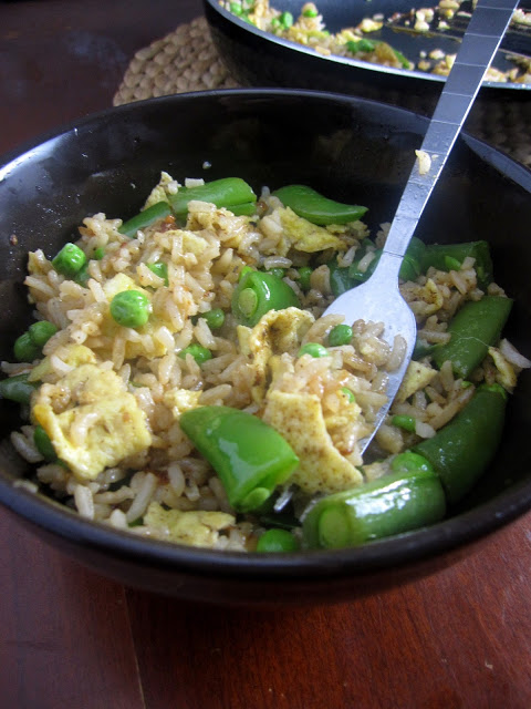 Fried Rice with Peas and Snap Peas is such an easy recipe to make at home for dinner. Put in any vegetables that you have on hand.