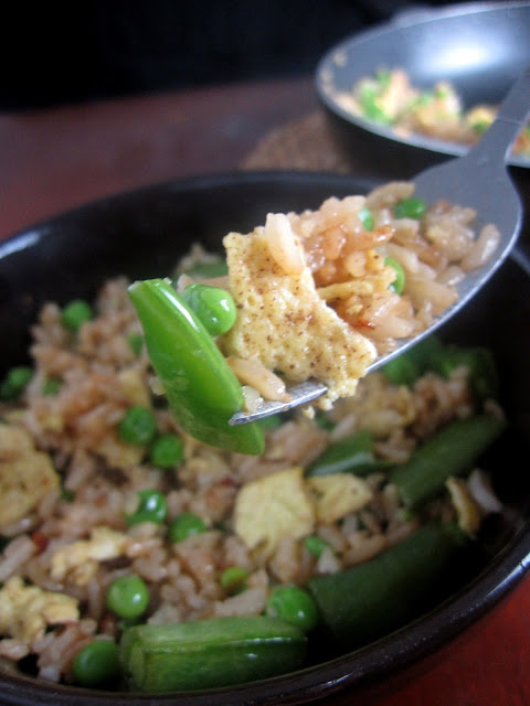 Fried Rice with Peas and Snap Peas is such an easy recipe to make at home for dinner. Put in any vegetables that you have on hand.