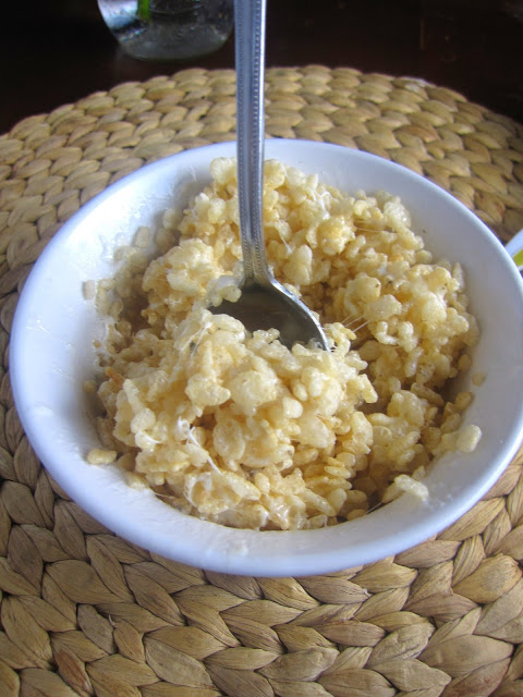 Rice Krispies Square for One that can be made in the microwave in 5 minutes. This makes a great personal dessert or snack recipe.