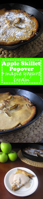 Apple Skillet Popover with Maple Yogurt Cream