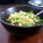 Fried Rice with Peas and Snap Peas