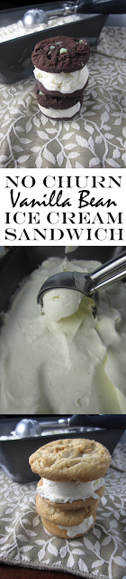 No Churn Vanilla Bean Ice Cream (Sandwiches)