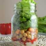 Romaine Lettuce and Chickpea Mason Jar Salad