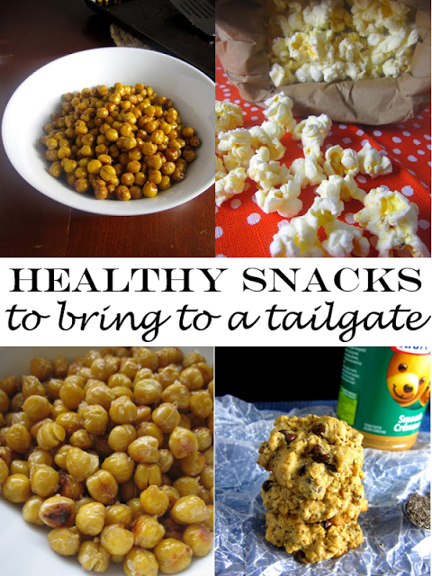 Snacks should be delicious... AND good for you! Here are 5 healthy snacks to bring to a tailgate, all of these recipes are quick and easy.