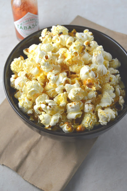 This Tabasco popcorn is perfectly spicy and buttery at once! So easy to make, this makes the perfect snack.