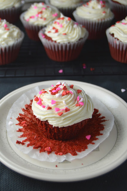 Red Velvet Cupcakes with Cream Cheese Frosting